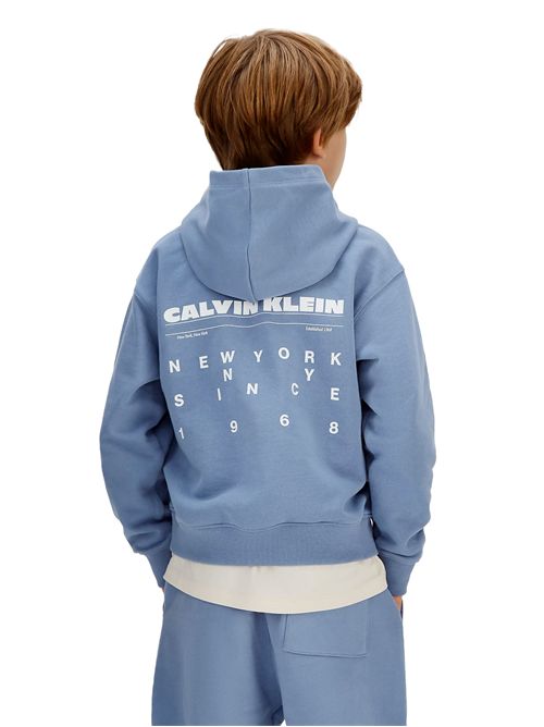 CALVIN KLEIN Felpa con cappuccio e logo stampato sul retro CALVIN KLEIN | CKIB0IB02618TC4I